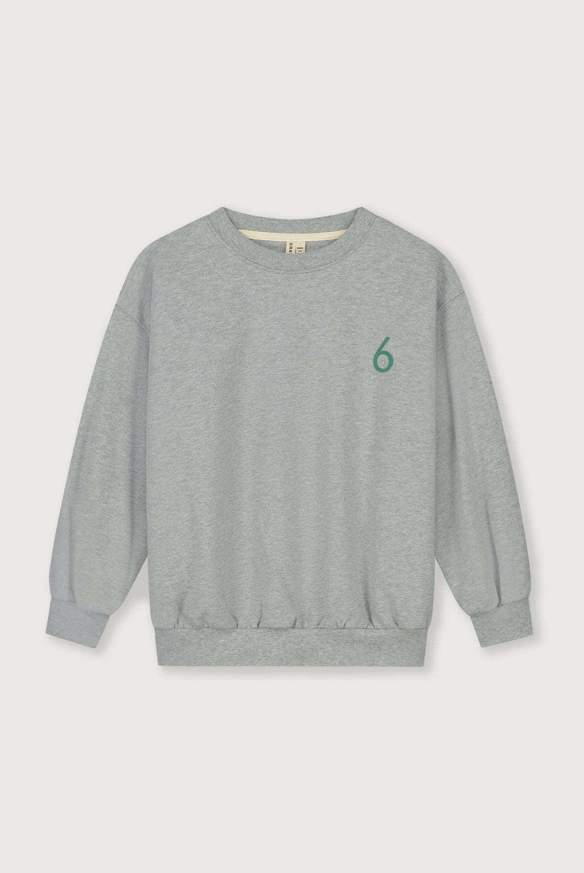 Birthday Sweater | Gray Melange - Bright Green