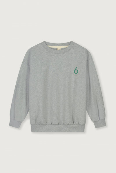 Birthday Sweater | Gray Melange - Bright Green