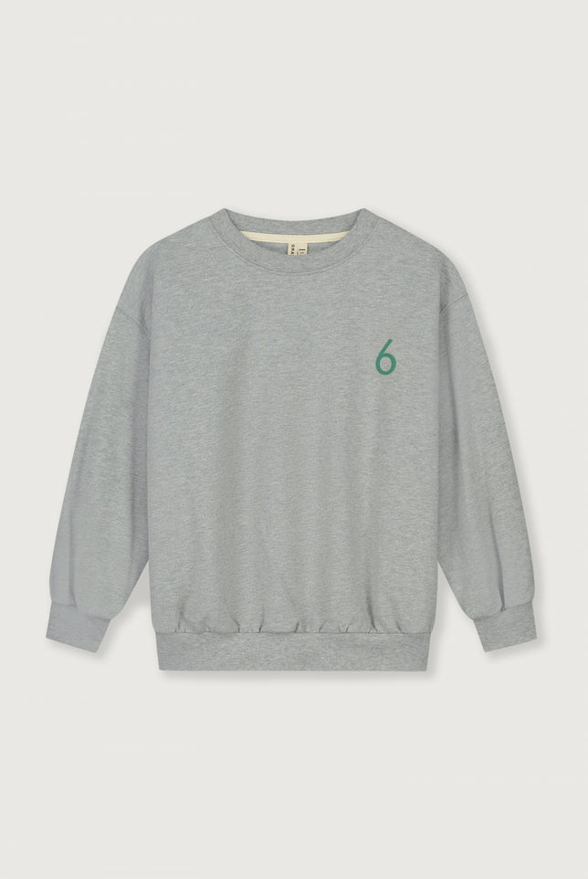 Birthday Sweater | Gray Melange - Bright Green
