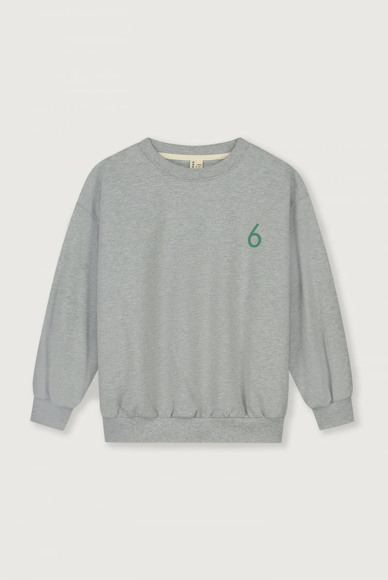 Birthday Sweater | Grey Melange - Bright Green