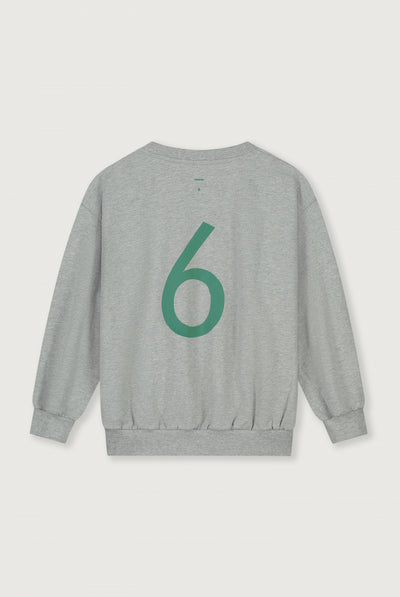 Birthday Sweater | Gray Melange - Bright Green