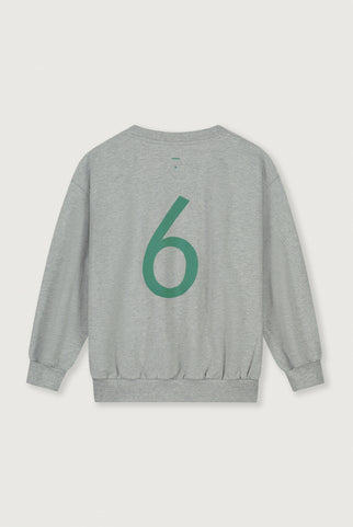 Birthday Sweater | Grey Melange - Bright Green
