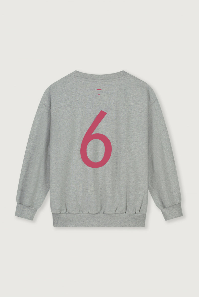 Birthday Sweater | Grey Melange - Cherry