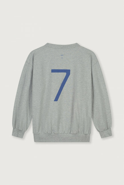 Birthday Sweater | Grey Melange - Blue Moon