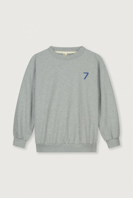 Birthday Sweater | Grey Melange - Blue Moon