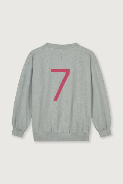 Birthday Sweater | Gray Melange - Cherry