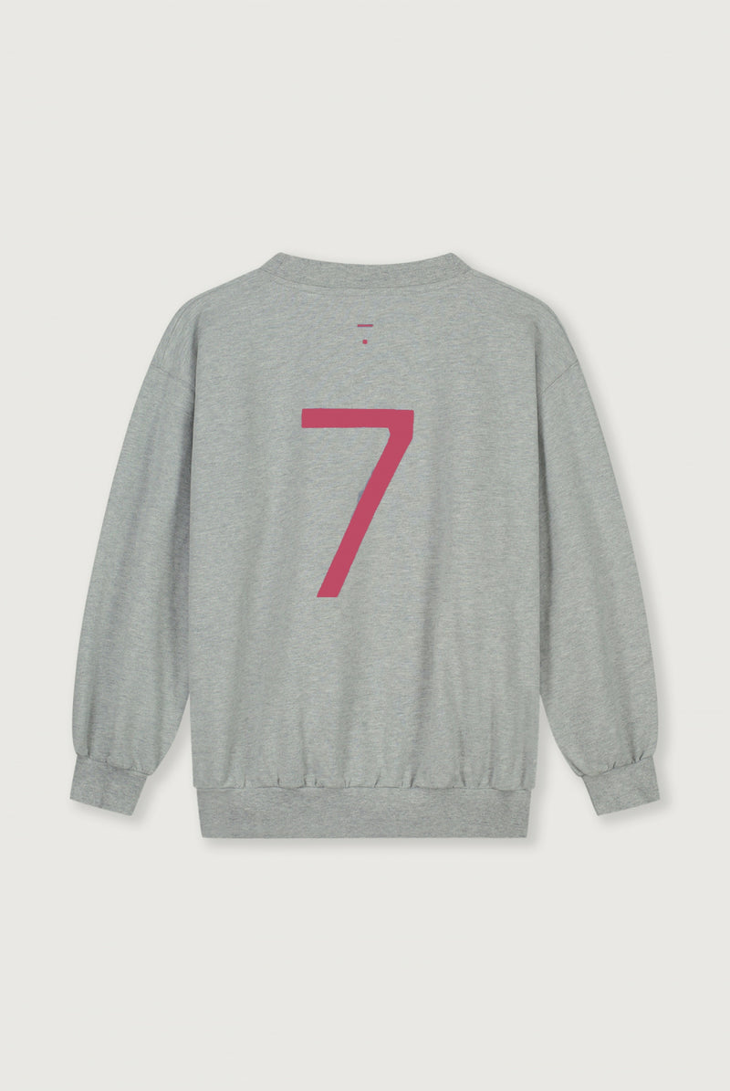 Birthday Sweater | Grey Melange - Cherry