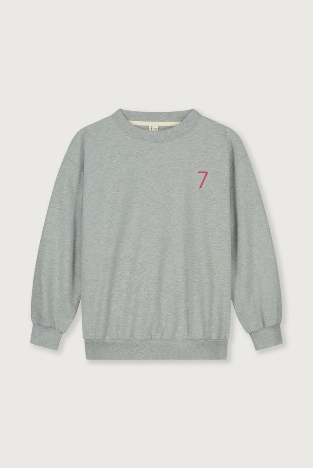 Birthday Sweater | Gray Melange - Cherry