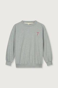 Birthday Sweater | Grey Melange - Cherry