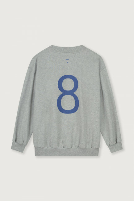 Birthday Sweater | Grey Melange - Blue Moon