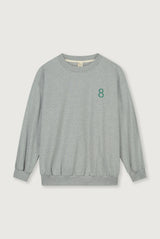 Birthday Sweater | Gray Melange - Bright Green
