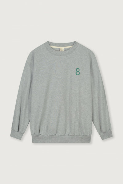 Birthday Sweater | Gray Melange - Bright Green
