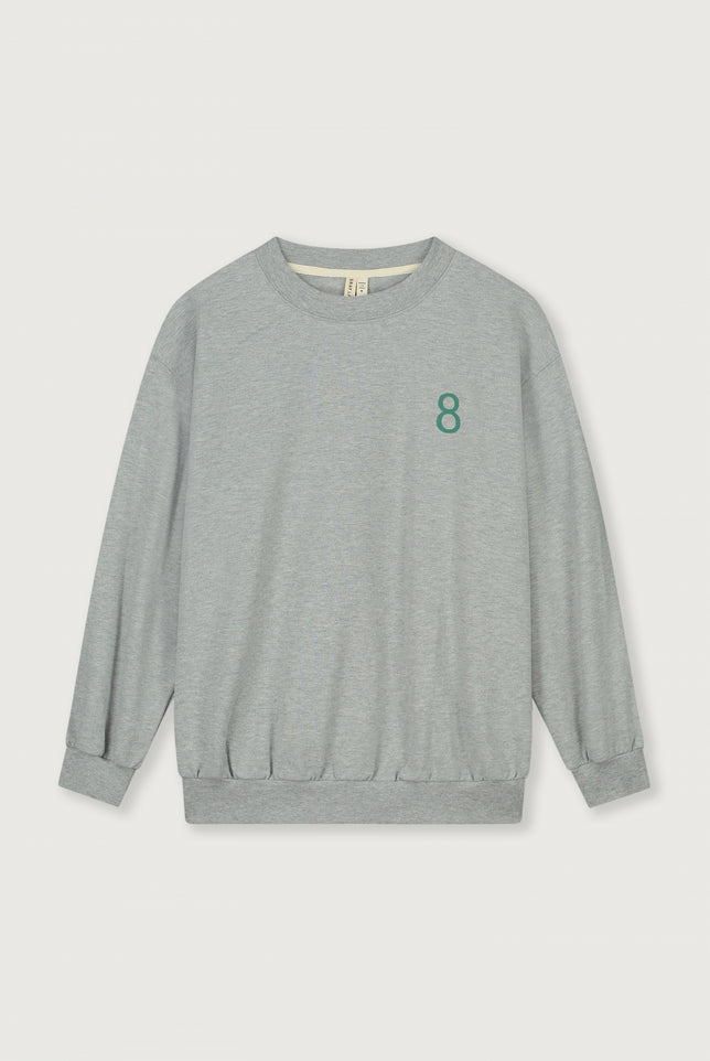 Birthday Sweater | Gray Melange - Bright Green