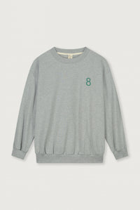 Birthday Sweater | Grey Melange - Bright Green