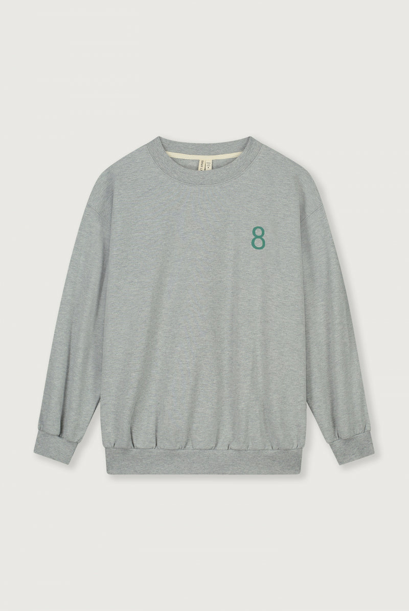 Birthday Sweater | Grey Melange - Bright Green