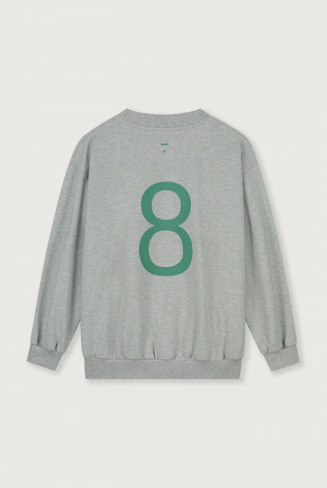 Birthday Sweater | Gray Melange - Bright Green