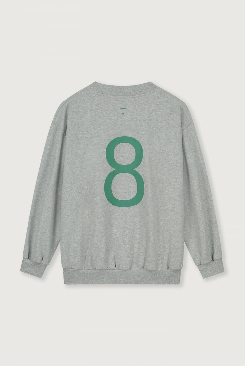 Birthday Sweater | Grey Melange - Bright Green