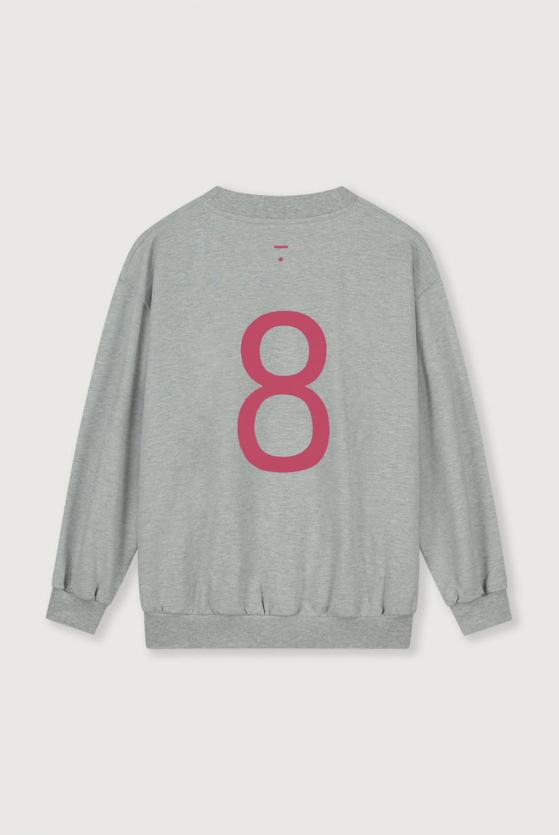 Birthday Sweater | Grey Melange - Cherry