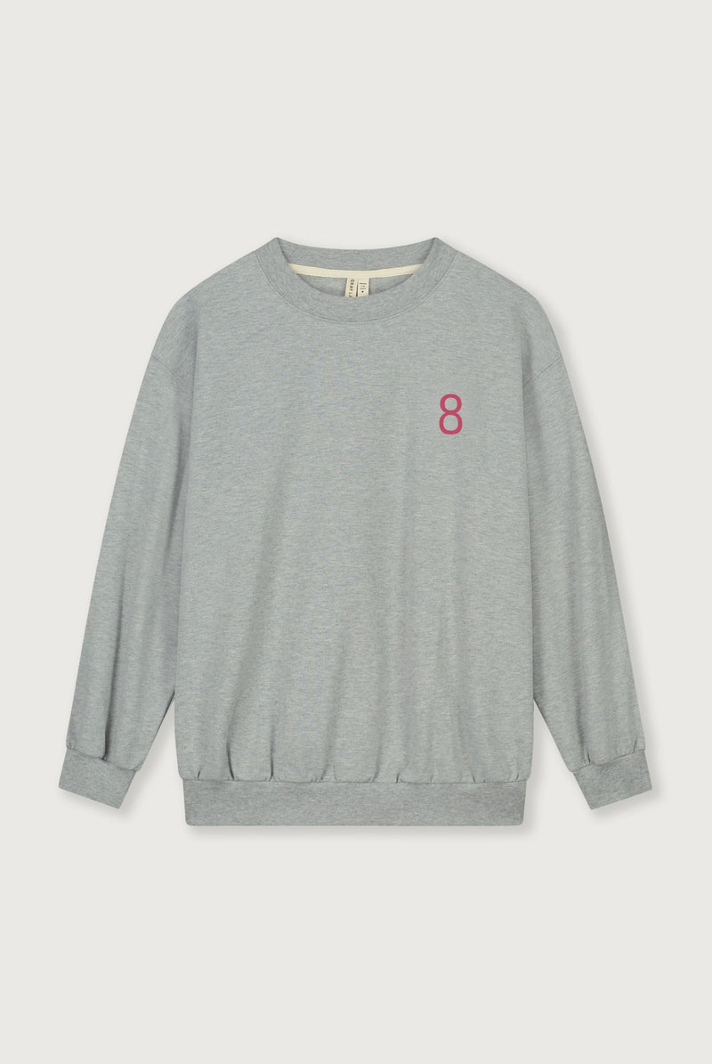 Birthday Sweater | Grey Melange - Cherry
