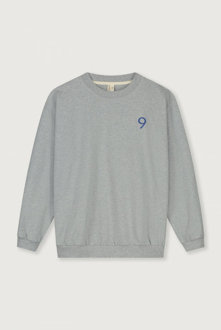 Birthday Sweater | Grey Melange - Blue Moon