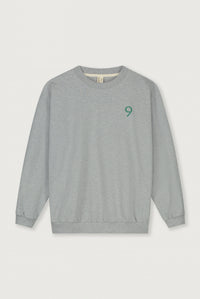 Birthday Sweater | Grey Melange - Bright Green