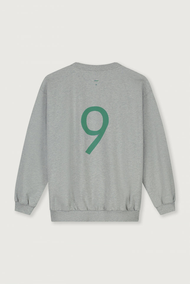 Birthday Sweater | Gray Melange - Bright Green