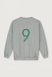 Birthday Sweater | Grey Melange - Bright Green