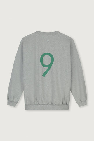 Birthday Sweater | Grey Melange - Bright Green