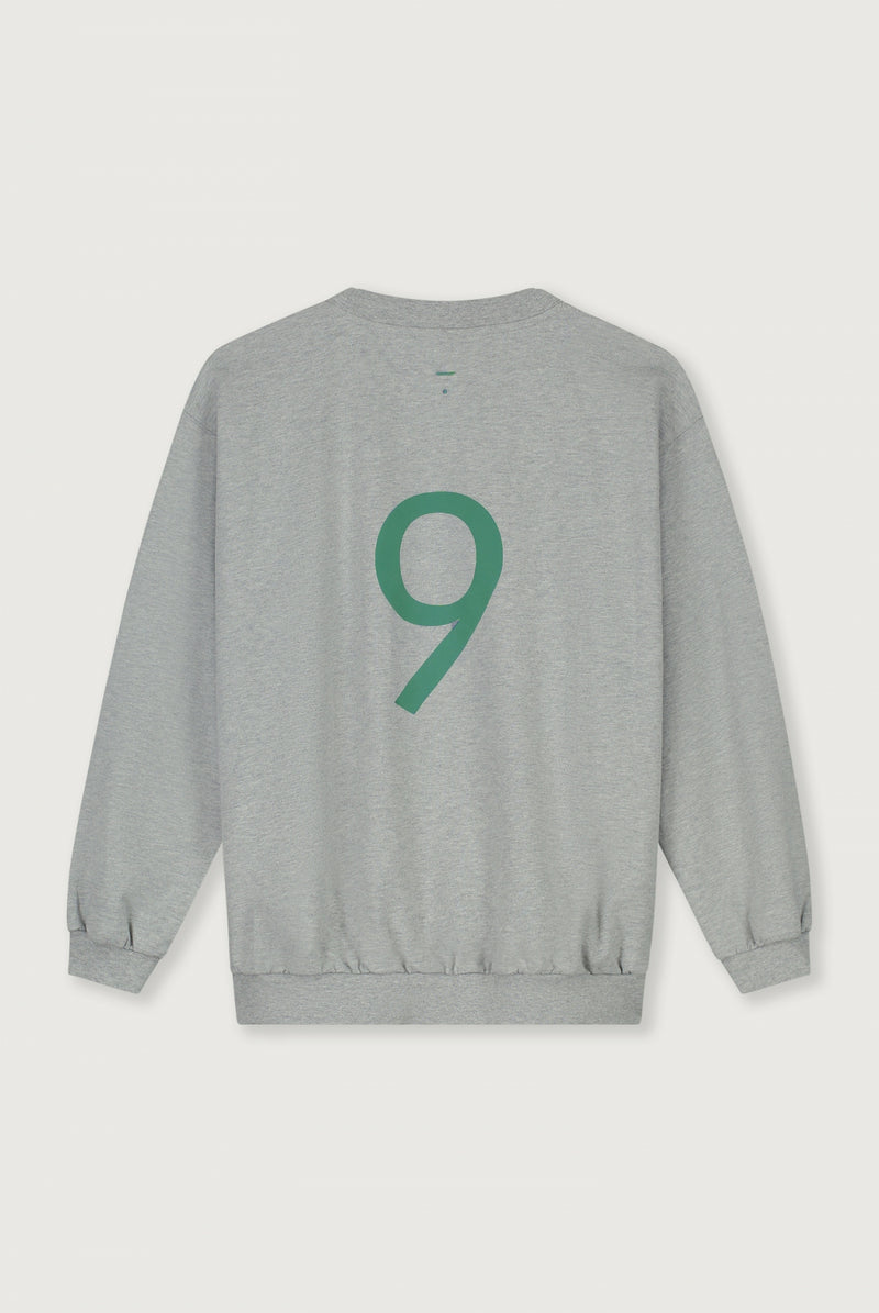 Birthday Sweater | Grey Melange - Bright Green