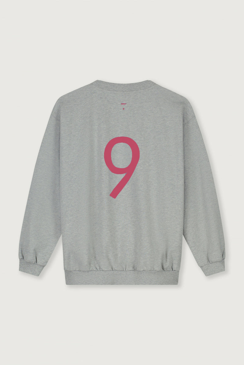 Birthday Sweater | Grey Melange - Cherry