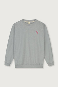Birthday Sweater | Grey Melange - Cherry