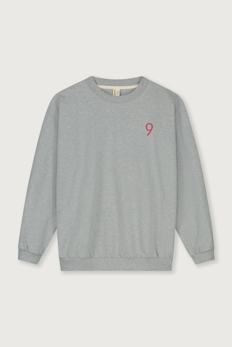 Birthday Sweater | Grey Melange - Cherry