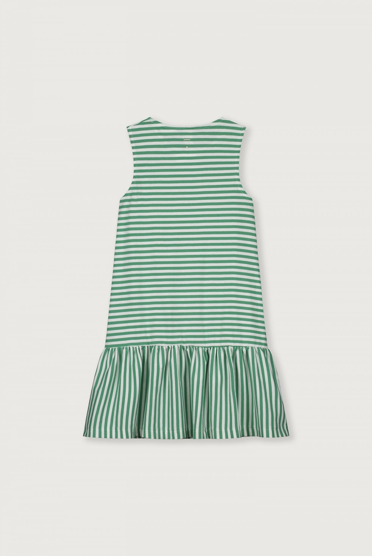 Frill Dress | Bright Green - Off White