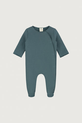 Neugeborener Anzug mit Druckknöpfen | Blue Grey