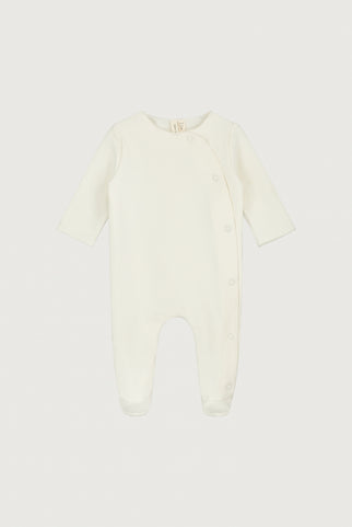 Newborn Suit with Snaps | Cream