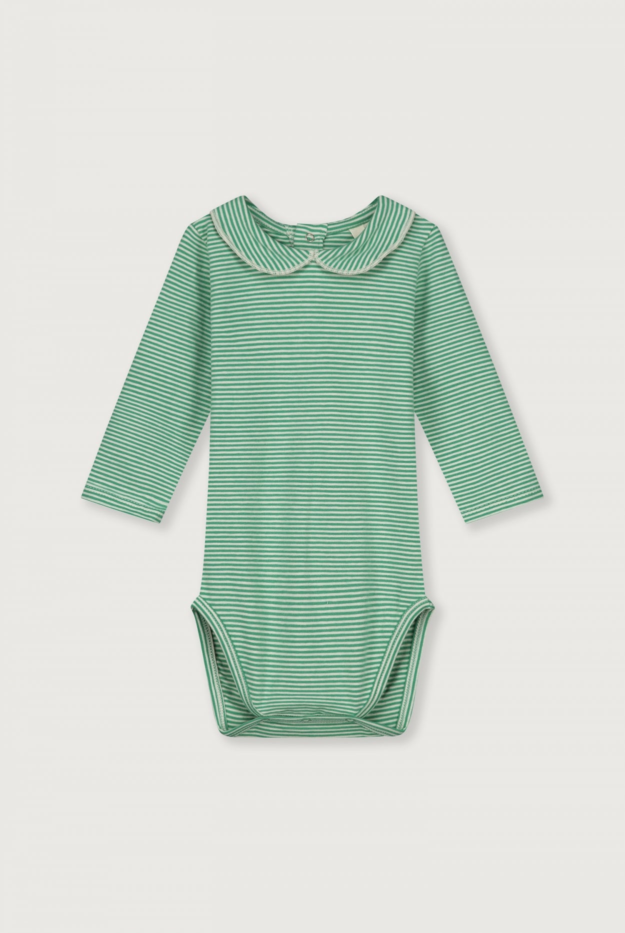 Baby Collar Onesie | Bright Green - Cream