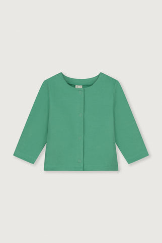 Baby jacket with buttons in a green color