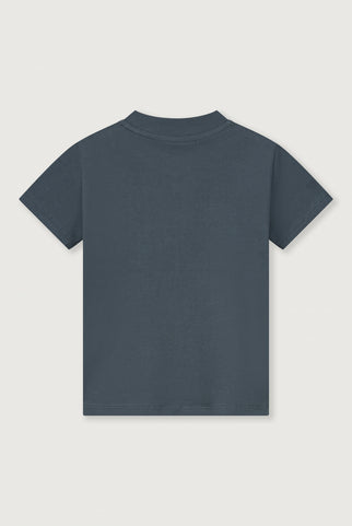 Baby S/S Henley Tee Blue Grey
