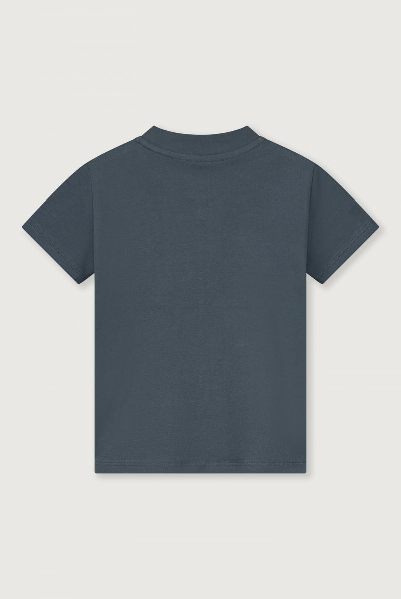 Baby S/S Henley Tee Blue Grey