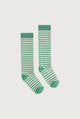 Long Ribbed Socks | Bright Green - Cream