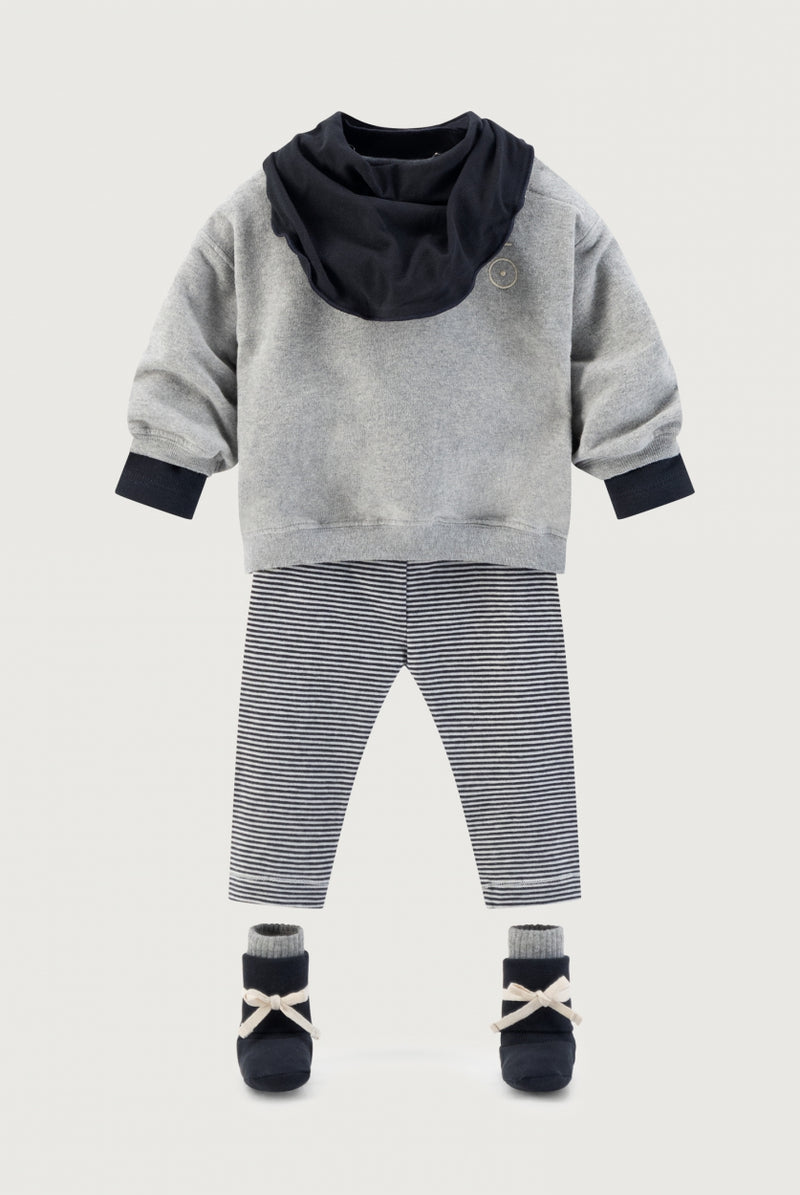 Baby Ribbed Booties | Nearly Black