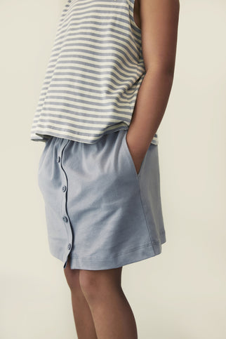 Rok met Knopen | Stone Gray