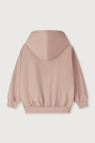 Hooded Cardigan with Zip | Faded Pink
