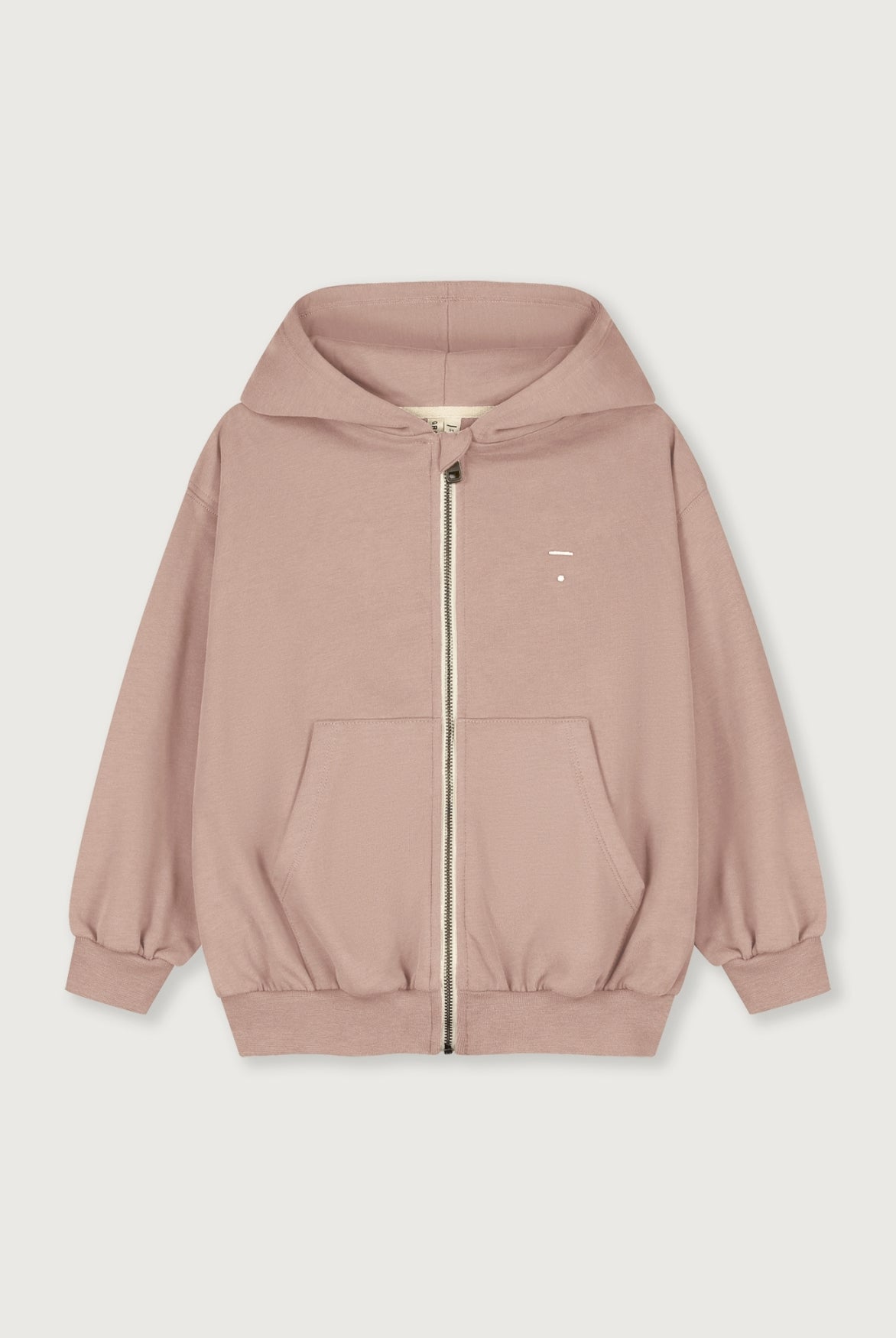 Hooded Cardigan with Zip | Faded Pink
