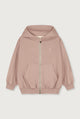 Hooded Cardigan with Zip | Faded Pink