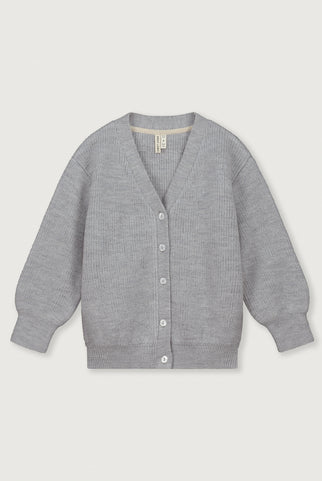 Knitted Cardigan | Grey Melange