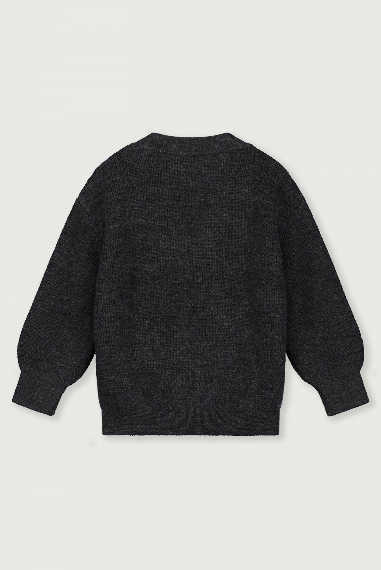 Knitted Cardigan | Nearly Black Melange