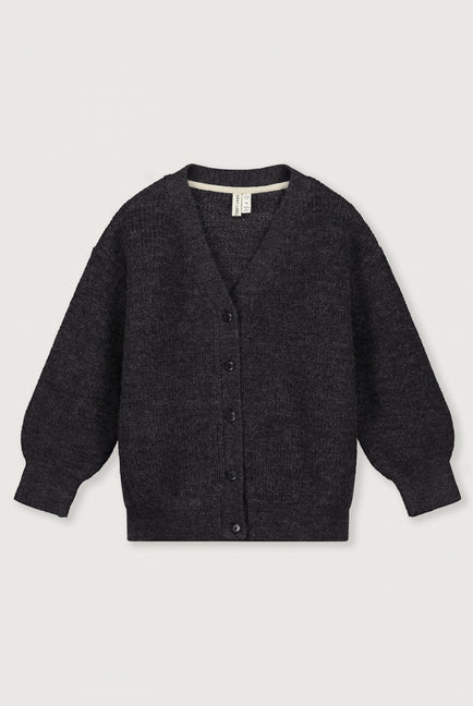 Strickjacke | Nearly Black Melange