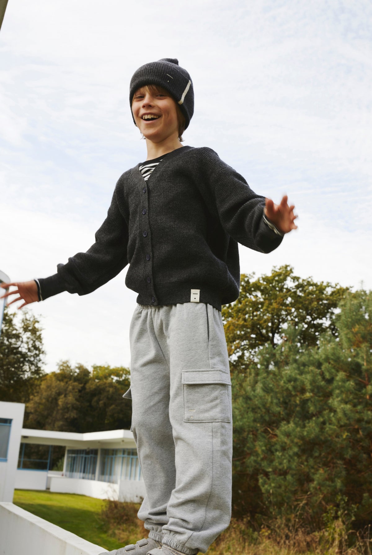 Strickjacke | Black Melange