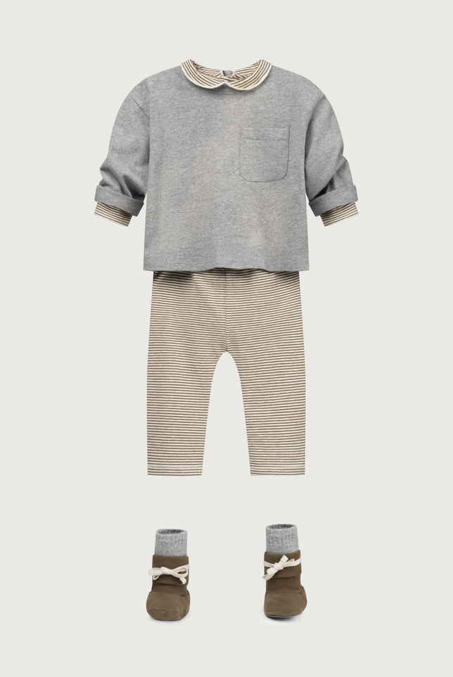 Baby L/S Pocket T-shirt | Gray Melange